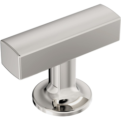 Everett 1-3/4 Inch Length Cabinet Knob, Polished Nickel