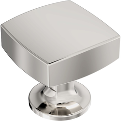 Everett 1-1/4 Inch Length Cabinet Knob, Polished Nickel