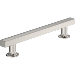 Everett 5-1/16 Inch Center to Center Cabinet Pull, Polished Nickel