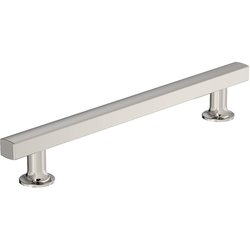 Everett 6-5/16 Inch Center to Center Cabinet Pull, Polished Nickel