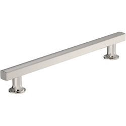Everett 7-9/16 Inch Center to Center Cabinet Pull, Polished Nickel