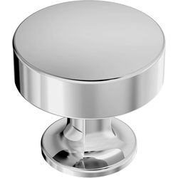 Everett 1-5/16 Inch Diameter Cabinet Knob, Polished Chrome