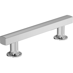 Everett 3-3/4 Inch Center to Center Cabinet Pull, Polished Chrome