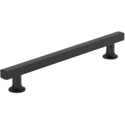 Everett 7-9/16 Inch Center to Center Cabinet Pull, Matte Black