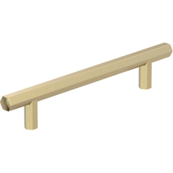 Caliber 5-1/16 Inch Center to Center Cabinet Pull, Golden Champagne