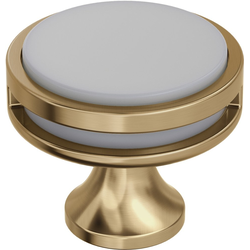 Oberon 1-3/8 Inch Diameter Cabinet Knob, Champagne Bronze/Frosted Acrylic