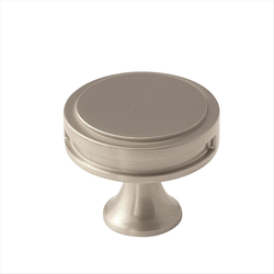1-3/8 Inch Diameter Oberon Cabinet Knob, Satin Nickel