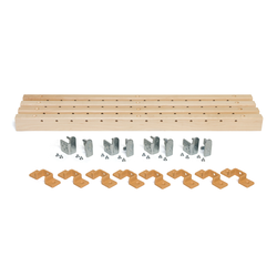  X-Series 1" Width x 20-7/8" Length Adjustable Roll-Out Pilaster/Spacer Set with Slide Mounting Brackets for Two Drawers, Slides and Drawers not Included, Clear Coat Maple 