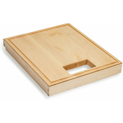 15 Inch Width x 21-1/2 Inch x 2-5/16 Inch Cutting Board Pullout for 50 Quart Waste Bin with Blum 100# Tandem Slides and Shelf Lock, Prefinished