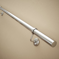 24% OFF Indoor and Outdoor Handrail Kit with 3 47-1/4 Inch Handrails for 141-3/4 Inch Max Length, Brushed Stainless Steel