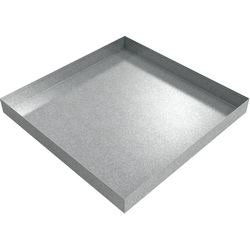 24 Inch Length x 24 Inch Width Drip Pan, Galvanized Steel