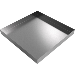 24 Inch Length x 24 Inch Width Drip Pan, Stainless Steel