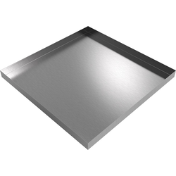 36 Inch Length x 36 Inch Width Drip Pan, Stainless Steel