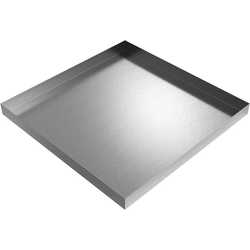32 Inch Length x 32 Inch Width Washer Drip Pan, Stainless Steel