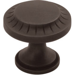Vintage 1900 Knob 1-3/16 inch Diameter Black Iron