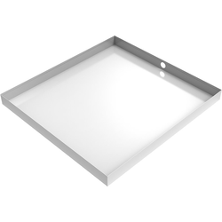 32 Inch Length x 30 Inch Width Front Load Washer Floor Tray with Drain, Stainless Steel