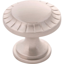 Vintage 1900 Knob 1-3/16 inch Diameter Satin Nickel
