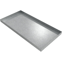 48 Inch Length x 24 Inch Width Drip Pan, Galvanized Steel