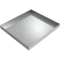 27 Inch Length x 25 Inch Width Compact Washer Floor Tray, Stainless Steel