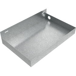 20 Inch Length x 13 Inch Width Wall Mounted Tankless Water Heater Drain Pan, Galvanized Steel