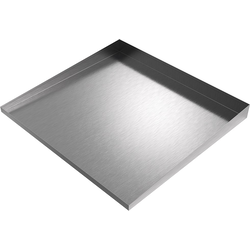 27 Inch Length x 25 Inch Width Compact Front Load Washer Floor Tray, Stainless Steel
