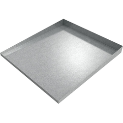 27 Inch Length x 25 Inch Width Compact Front Load Washer Floor Tray, Galvanized Steel