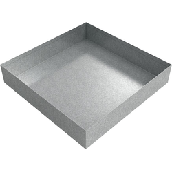 12 Inch Length x 12 Inch Width Drip Pan, Galvanized Steel