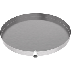 28 Inch Diameter Round Drain Pan, Stainless Steel