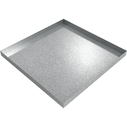 36 Inch Length x 36 Inch Width Drip Pan, Galvanized Steel