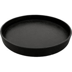24 Inch Diameter Natural Rubber Round Drip Pan, Black