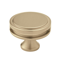 1-3/4 Inch Diameter Oberon Cabinet Knob, Golden Champagne