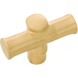 Junzi Knob 1-15/16 inch Diameter Satin Brass