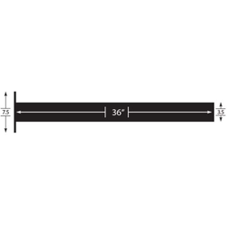 36 Inch Heavy Duty Island Countertop Speed Brace, Black