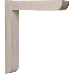 12 Inch Depth x 3 Inch Width x 12 Inch Brookdale Low Profile Reinforced Wood Corbel, Unf Maple