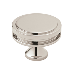 1-3/4 Inch Diameter Oberon Cabinet Knob, Polished Nickel