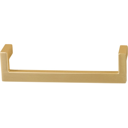 5-1/16 Inch Center to Center Modern Handle Cabinet Pull, Matte Gold