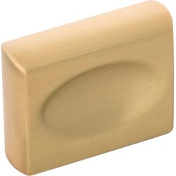 Ingot Knob 1-3/8 inch Diameter Brushed Golden Brass