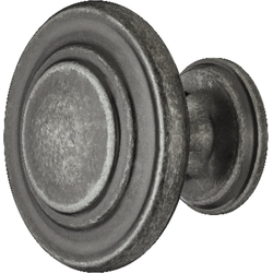 1-5/16 Inch Diameter Dakota Round Cabinet Knob, Pewter