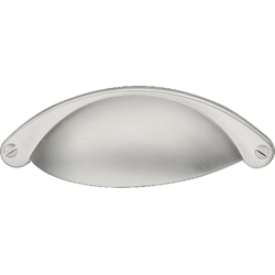 2-1/2 Inch Center to Center Dakota Cup Pull, Satin/Brushed Nickel