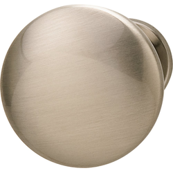 1-3/16 Inch Diameter Chanterelle Round Cabinet Knob, Satin/Brushed Nickel