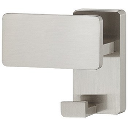3-9/16 Inch Width Bella Italiana Coat Hook, Satin/Brushed Nickel