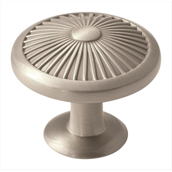 Crawford 1-3/8 Inch Diameter Satin Nickel Cabinet Knob