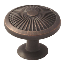 Crawford 1-3/8 Inch Diameter Oil Rubbed Bronze Cabinet Knob