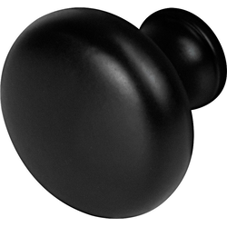 1-1/4 Inch Diameter Carmel Round Cabinet Knob, Matte Black