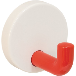 1-15/16 Inch Width Hewi Coat Hook, Coral/White