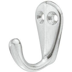 13/16 Inch Width Coat Hook, Polished Aluminum