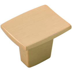 Channel Knob 1-1/4 inch Diameter Brushed Golden Brass
