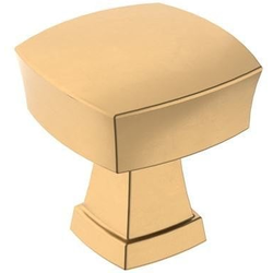 1-1/4 Inch Length Stature Square Cabinet Knob, Champagne Bronze