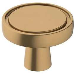 1-3/8 Inch Diameter Destine Round Cabinet Knob, Champagne Bronze