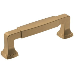 3-3/4 Inch Center to Center Stature Cabinet Pull, Champagne Bronze